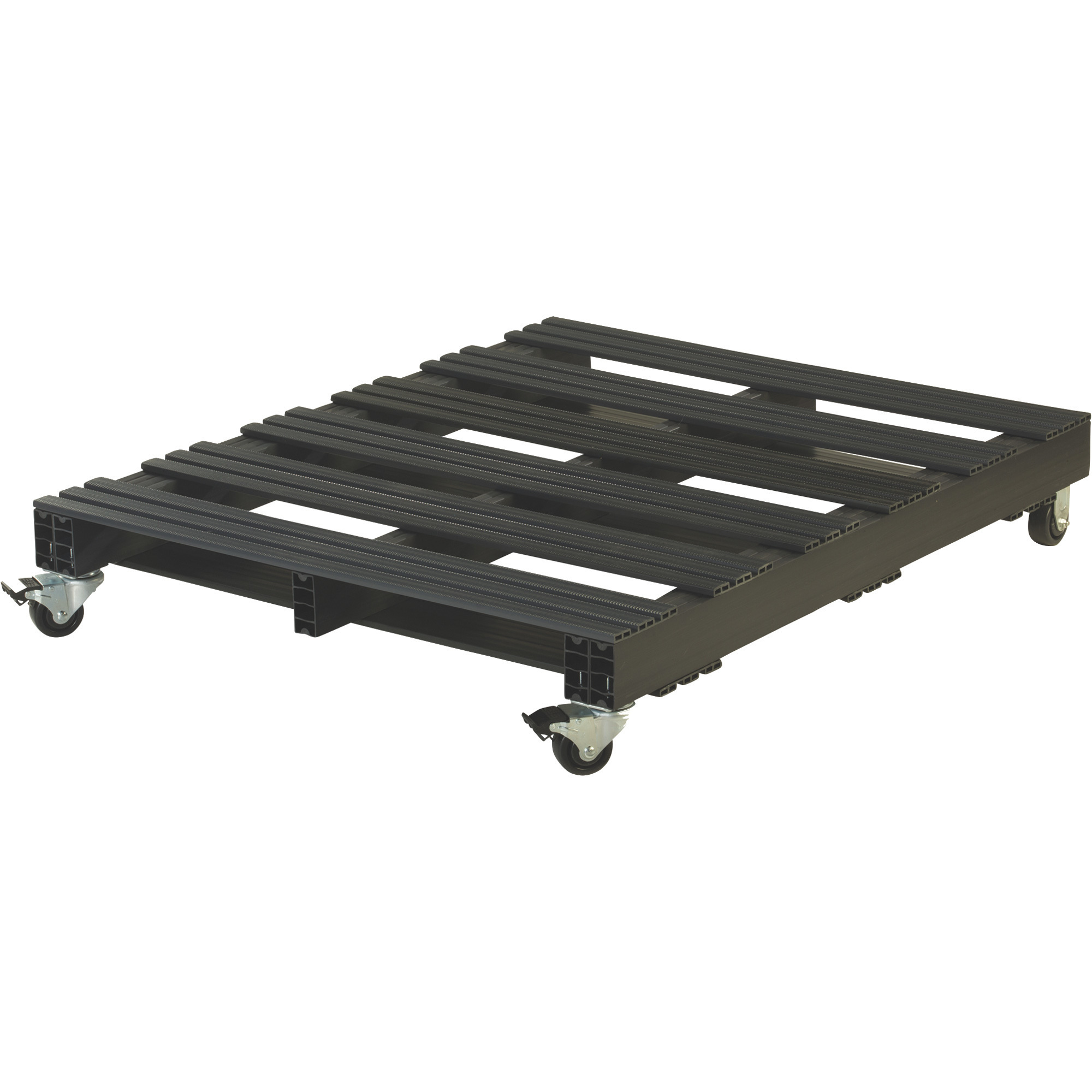Jifram Extrusions Recycled Plastic Pallet with Casters, 48in. x 40in., Model# 05000202